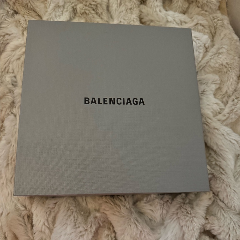 Balenciaga BB Logo Black Leather Belt silver buckle - Picture 3 of 8